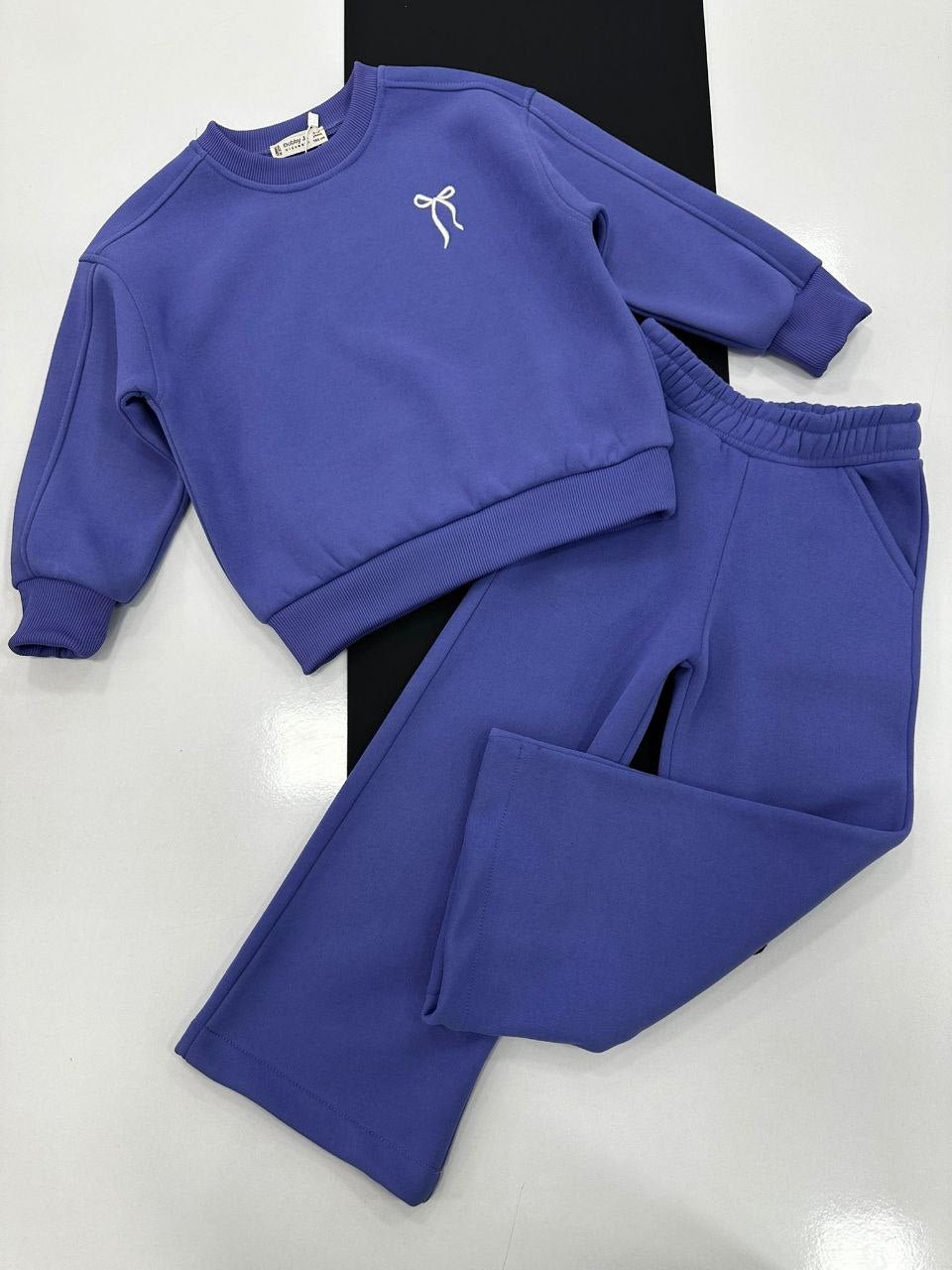 Paars comfy trainingspak met strikdetail - alias kids